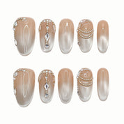 Champagne Pearl press-on nails by B Nails