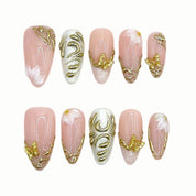 Golden Tide press-on nails by B Nails