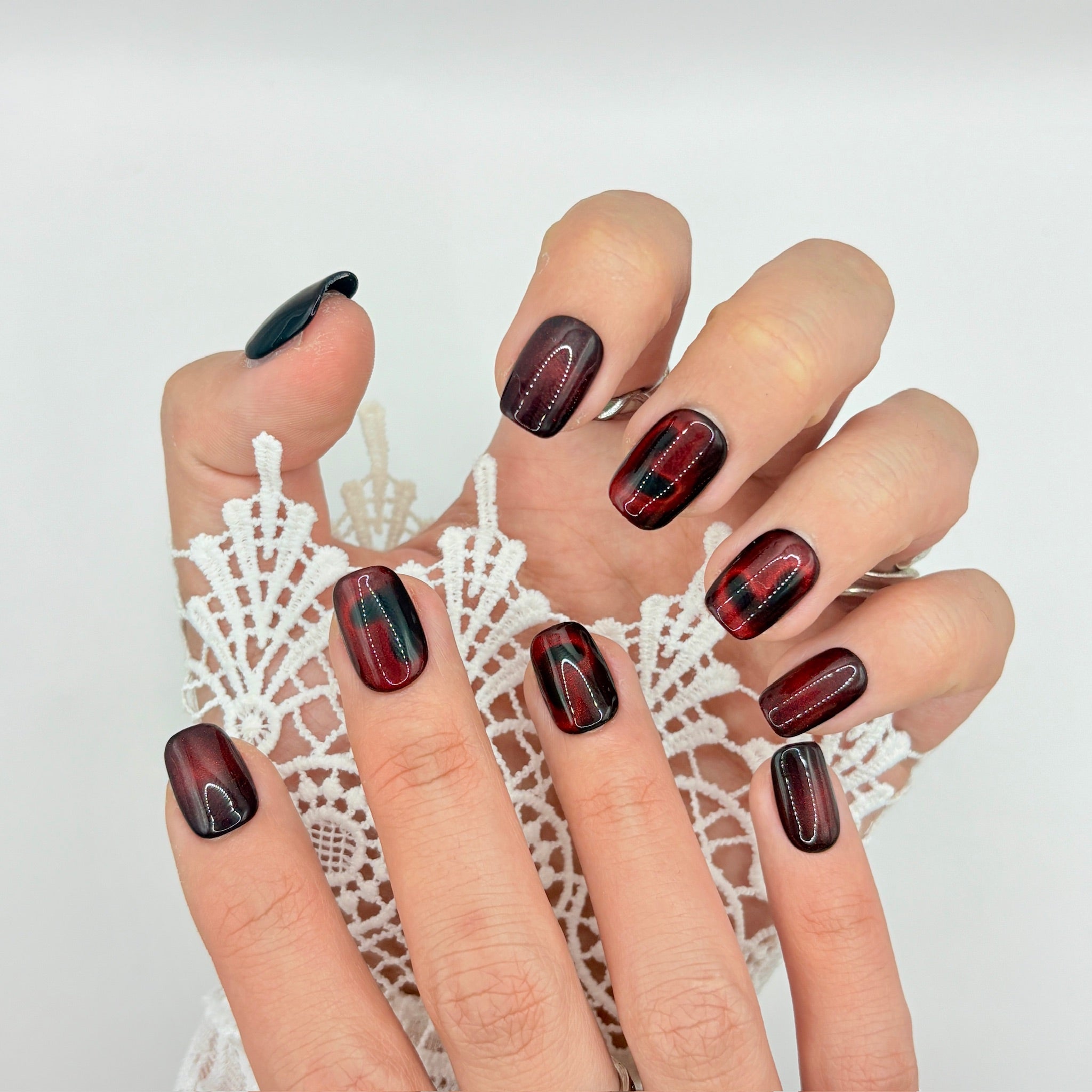 Heartbeat press-on nails by B Nails