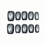 Liquid Graphite press-on nails by B Nails