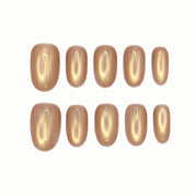 Golden Aura press-on nails by B Nails