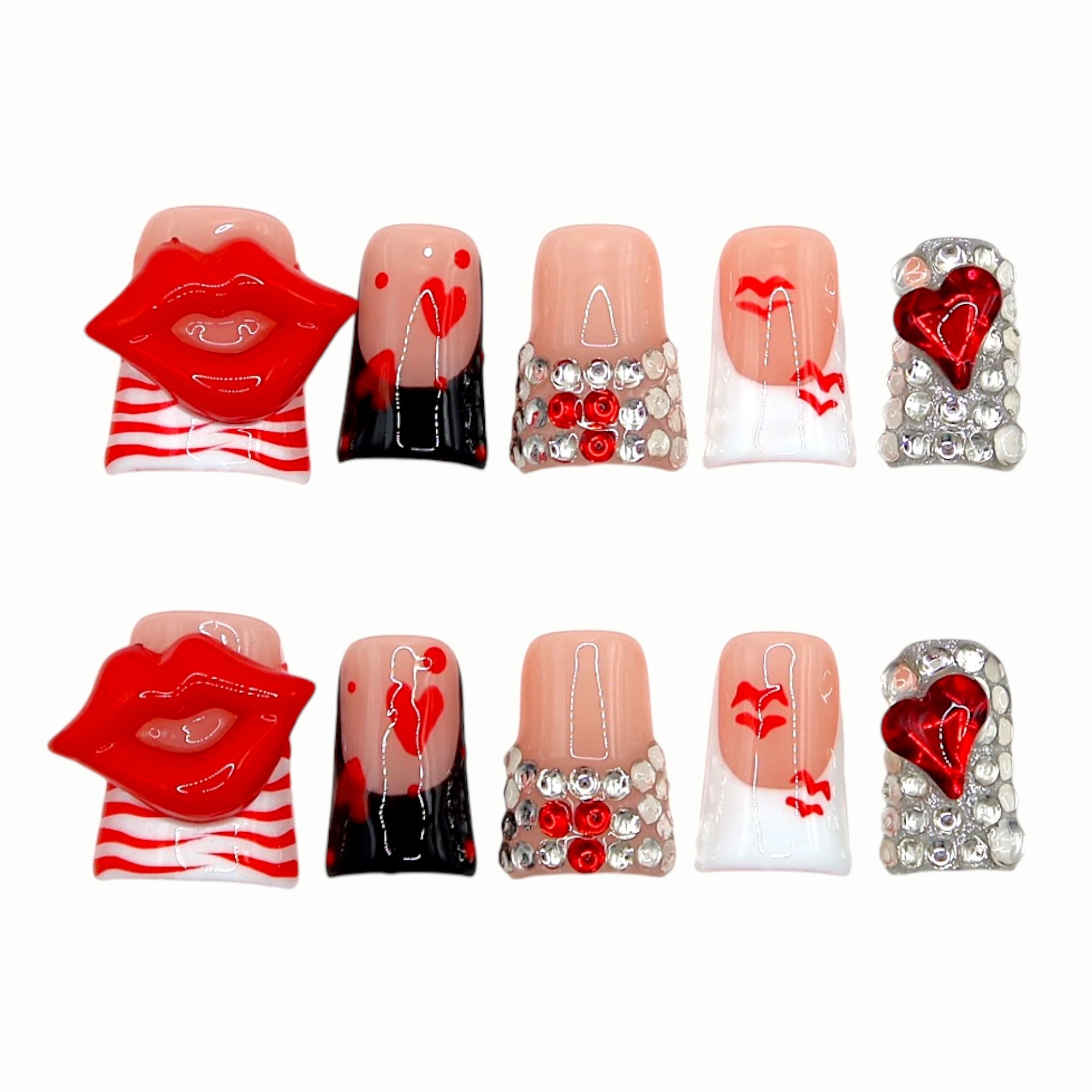 Kiss Kiss press-on nails by B Nails