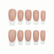 Apricot Cloud French press-on nails by B Nails