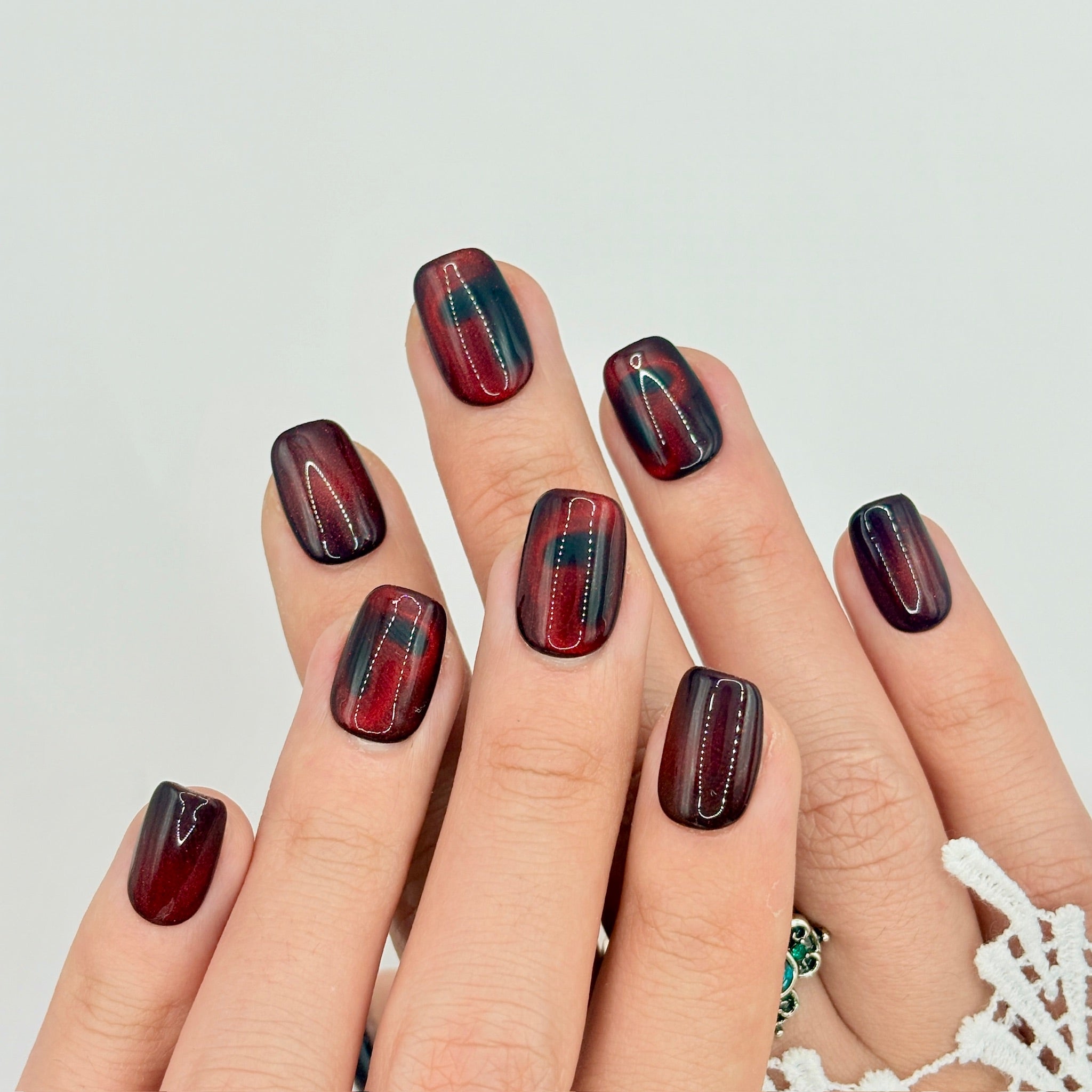 Heartbeat press-on nails by B Nails