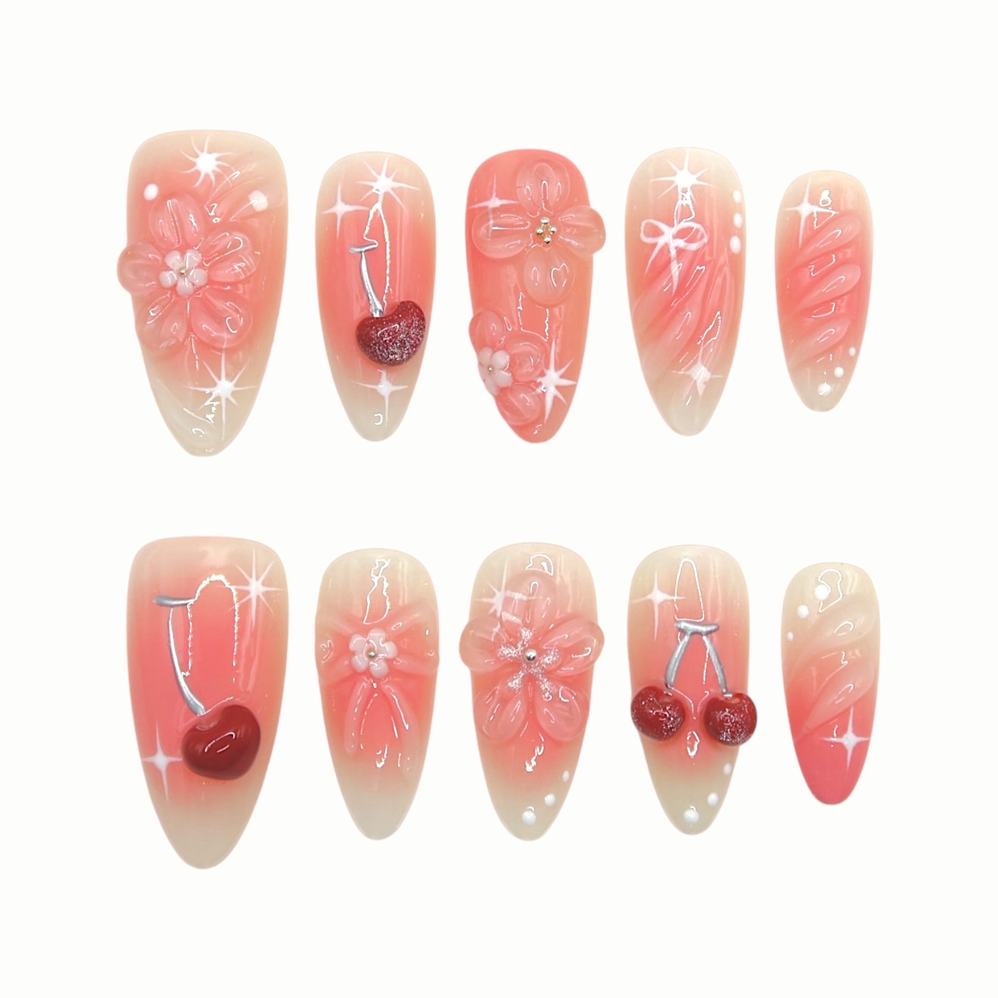 Sugar Bloom press-on nails by B Nails