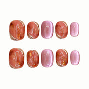Peach Jelly press-on nails by B Nails