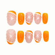 Citrus Slice press-on nails by B Nails