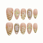 Golden Relic press-on nails by B Nails