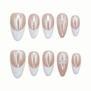 Pearl French press-on nails by B Nails