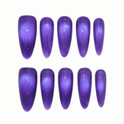 Violet Stardust press-on nails by B Nails