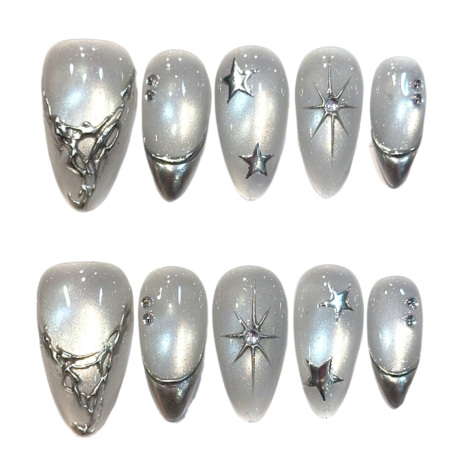 Gravity Drift press-on nails by B Nails