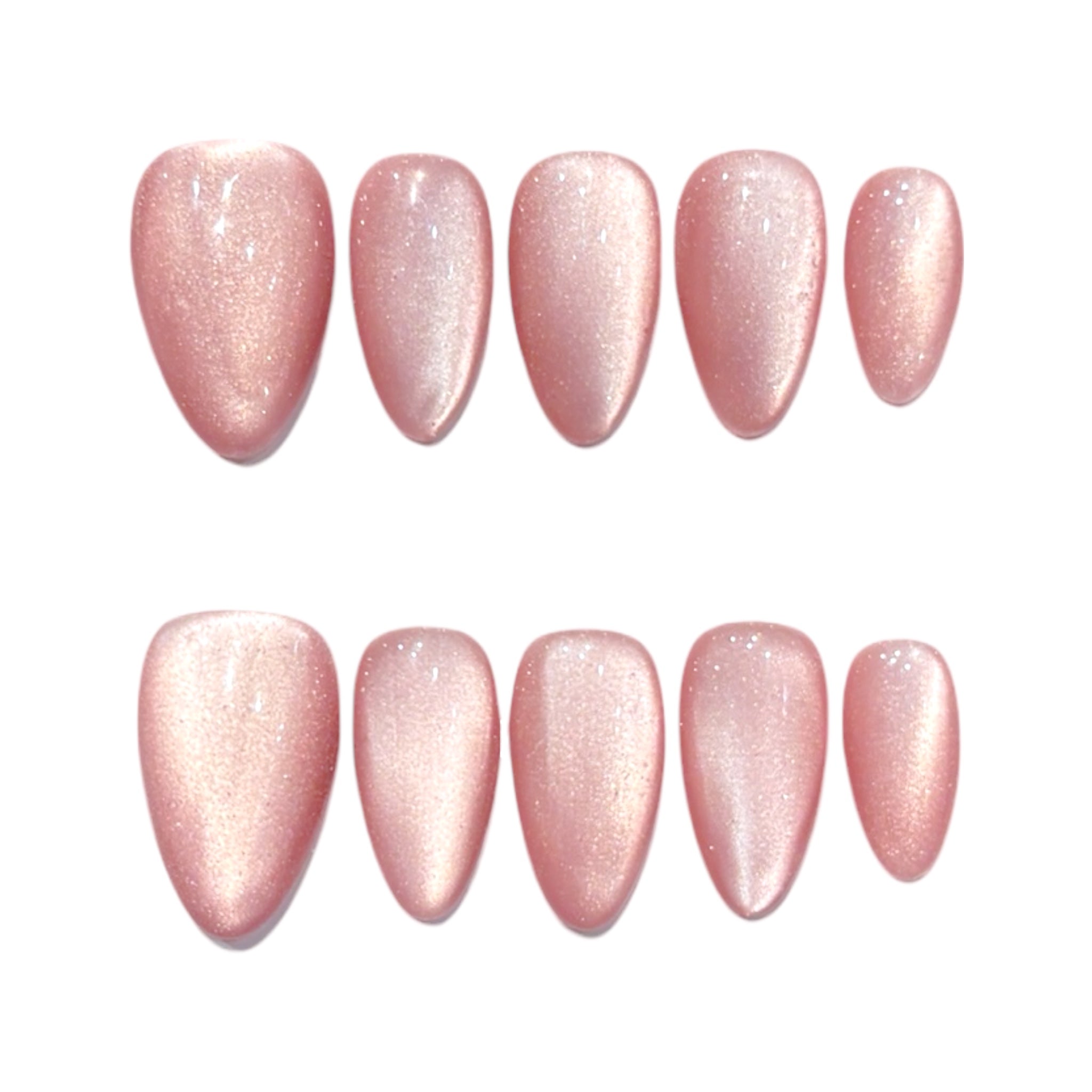 Rosy press-on nails by B Nails