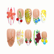 Orchard Picnic press-on nails by B Nails