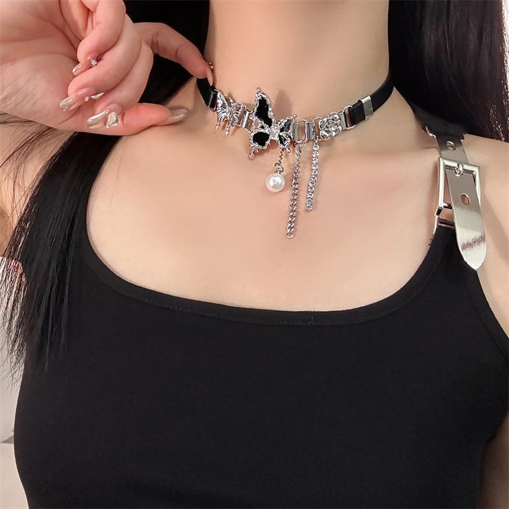 Nocturnal Elegance Butterfly Choker
