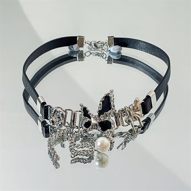 Nocturnal Elegance Butterfly Choker