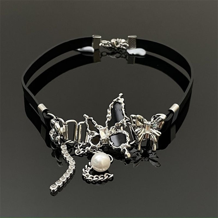 Nocturnal Elegance Butterfly Choker
