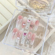 Nail enhancement stickers hollowed-out elegant butterfly stickers three-dimensional illusion laser butterfly