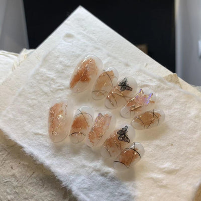Hollow butterfly high-grade light luxury hot girl nails