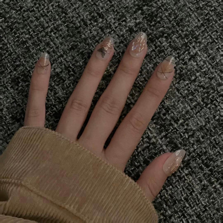 Hollow butterfly high-grade light luxury hot girl nails